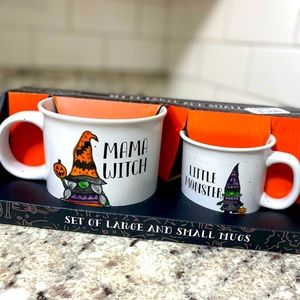 Mama witch and little monster gnome mug set new
